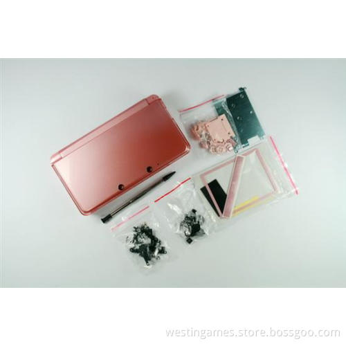 Full Housing Shell Case with Buttons and Screws Repair Part for Nintendo 3ds Console Pink